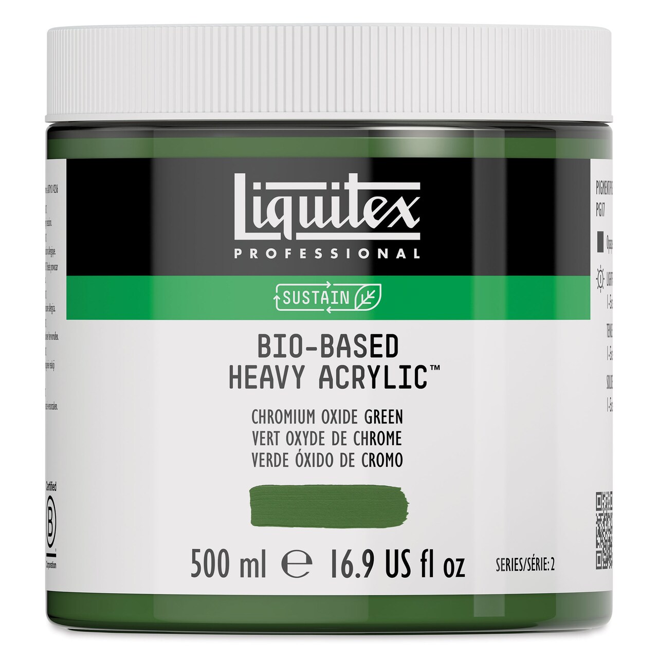 Liquitex Bio-Based Heavy Acrylic Paint - Chromium Oxide Green, 500 ml